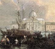 CARLEVARIS, Luca The Sea Custom House with San Giorgio Maggiore (detail) fg oil